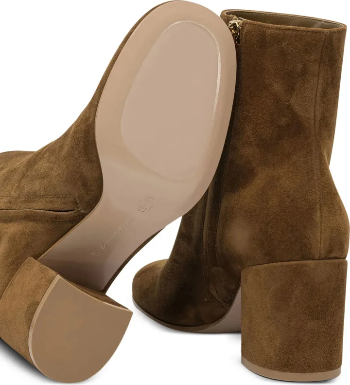 Block-Heel Suede Boots - Image 4