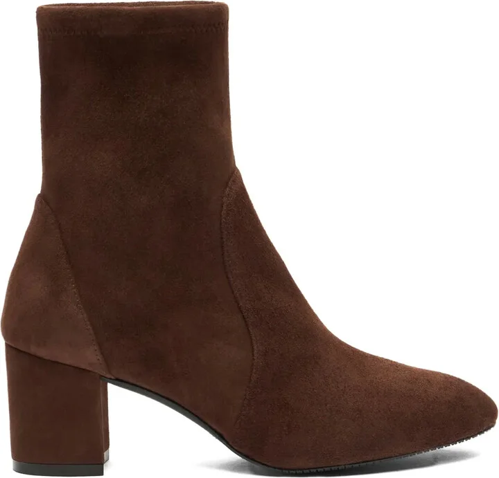 Block-Heel Suede Boots