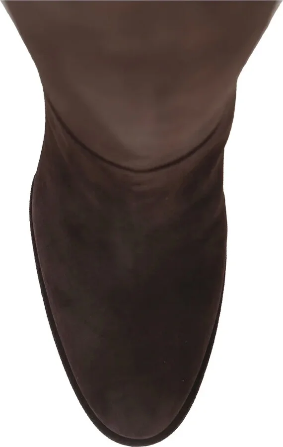 Block-Heel Suede Knee-High Boots - Image 4