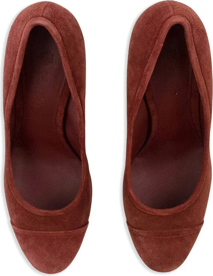 Block-Heel Suede Pumps - Image 2