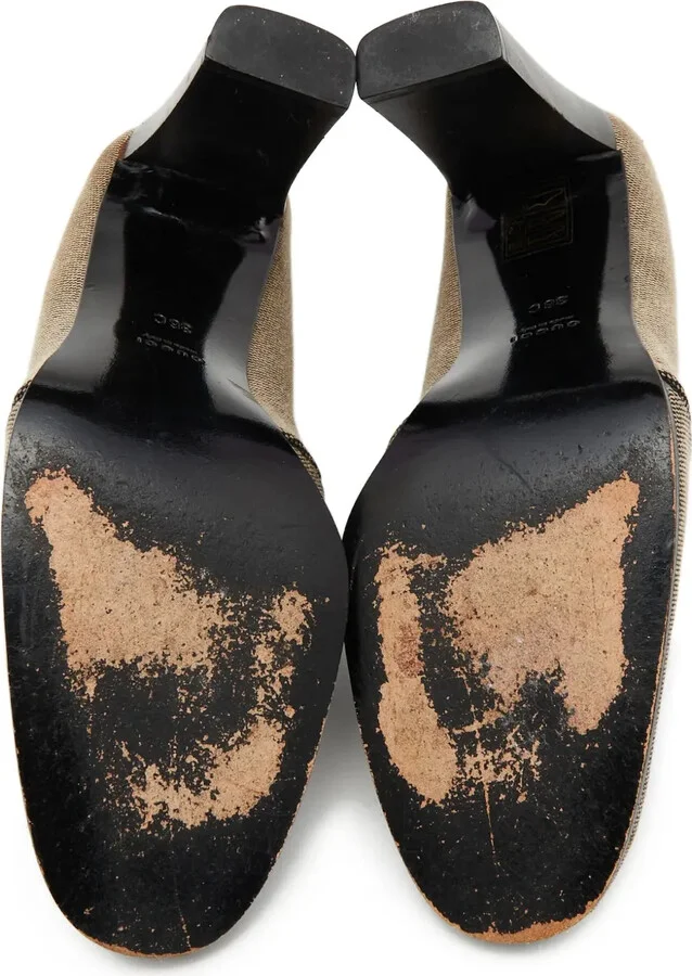 Block Heel Textured Pumps