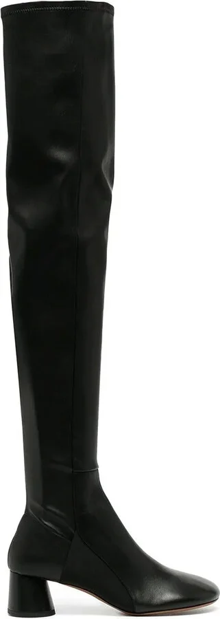 Block-Heel Thigh Boots
