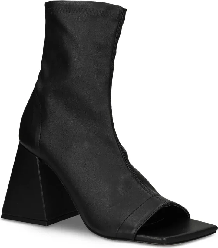 Block-Heeled Open-Toe Ankle Boots - Image 2