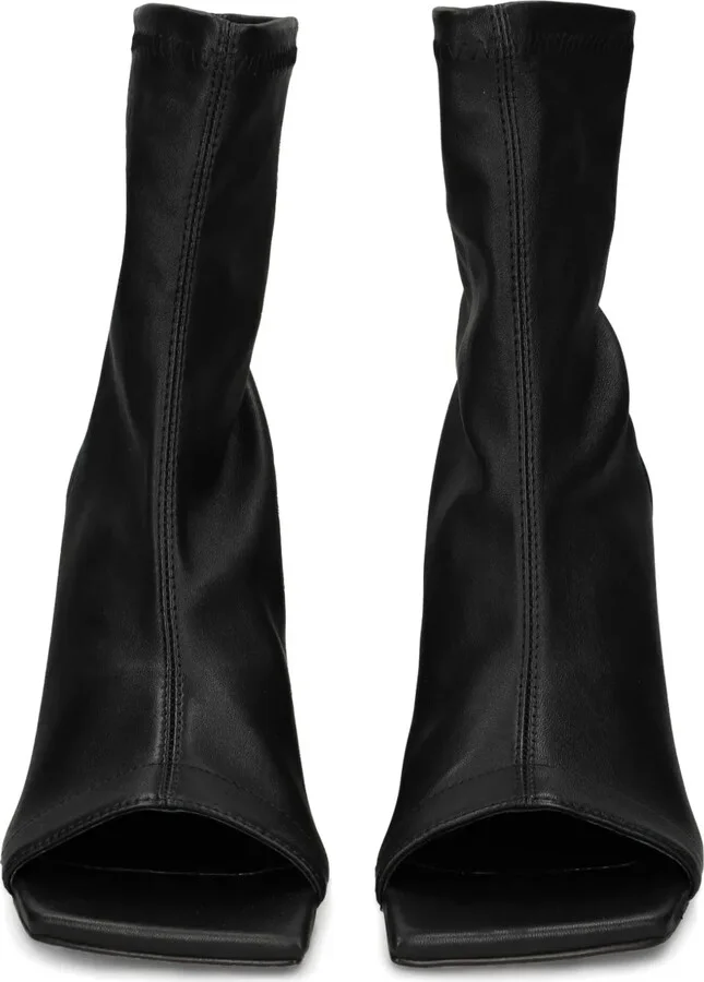 Block-Heeled Open-Toe Ankle Boots - Image 4