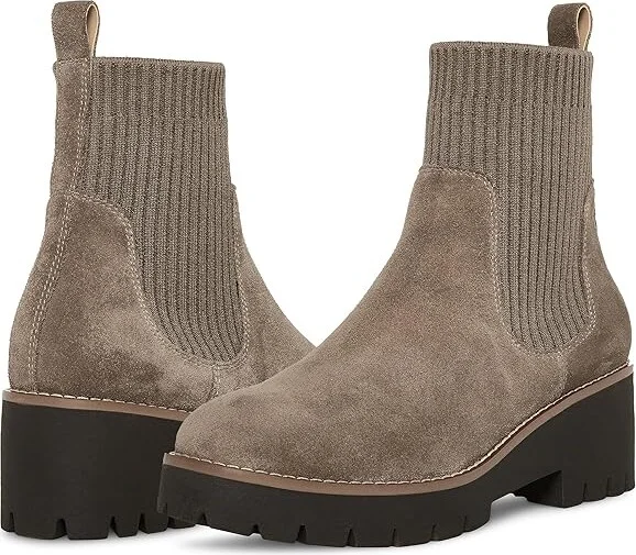 Blondo Darren Waterproof Women's Shoes Dark Taupe Suede : 6.5 M, Rubber/Synthetic