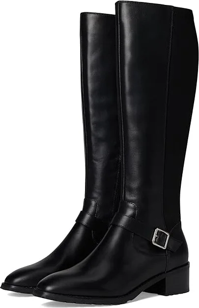 Blondo Sylvia Waterproof Women's Boots Black Leather 1 : 6 M, Leather/Suede
