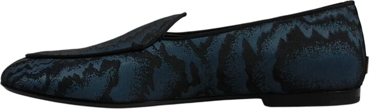 Blue Black Flats Men Loafers Dress Men's Shoes - Image 5
