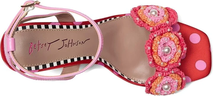 Blue by Betsey Johnson Ainsley Women's Sandals Red : 6 M, Leather/Rubber - Image 2