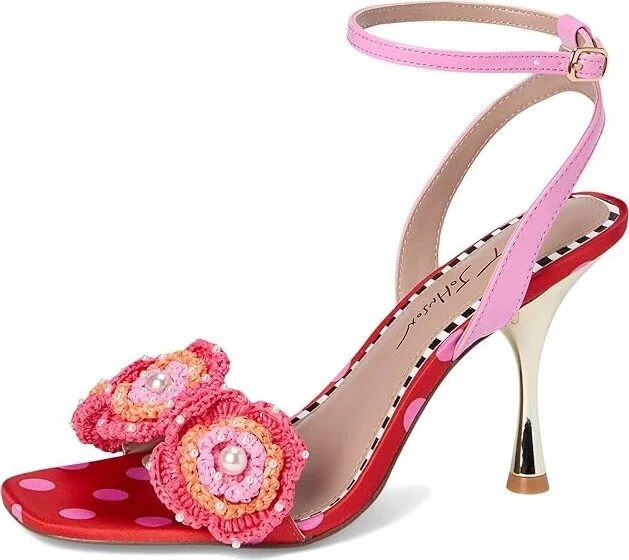 Blue by Betsey Johnson Ainsley Women's Sandals Red : 6 M, Leather/Rubber - Image 5
