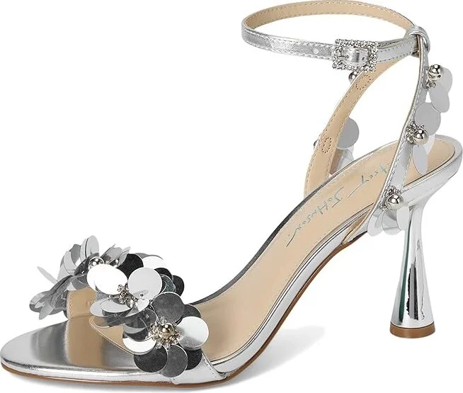 Blue by Betsey Johnson Arlo Women's Sandals Silver : 6 M, Rubber/Synthetic - Image 5