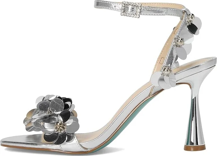 Blue by Betsey Johnson Arlo Women's Sandals Silver : 6 M, Rubber/Synthetic - Image 6