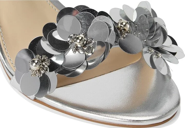 Blue by Betsey Johnson Arlo Women's Sandals Silver : 6 M, Rubber/Synthetic - Image 7