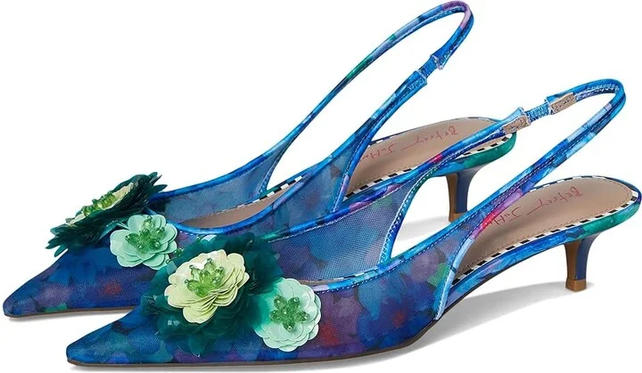 Blue by Betsey Johnson Audree Women's Shoes Blue Floral : 9.5 M, Synthetic