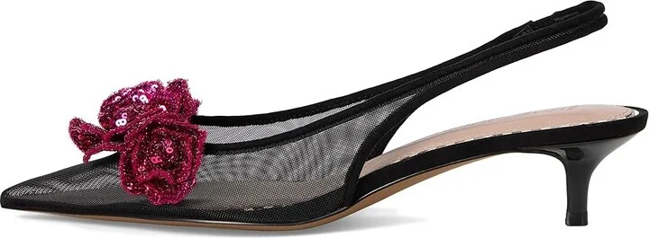 Blue by Betsey Johnson Aurorra High Women's Heels Black Mesh : 7.5 M, Leather/Rubber - Image 6