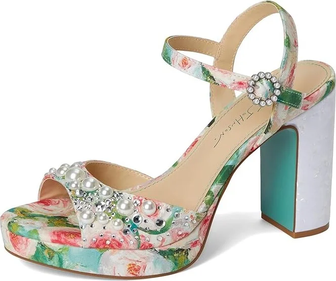 Blue by Betsey Johnson Avian Women's Wedge Shoes Rose : 8 M, Synthetic - Image 5