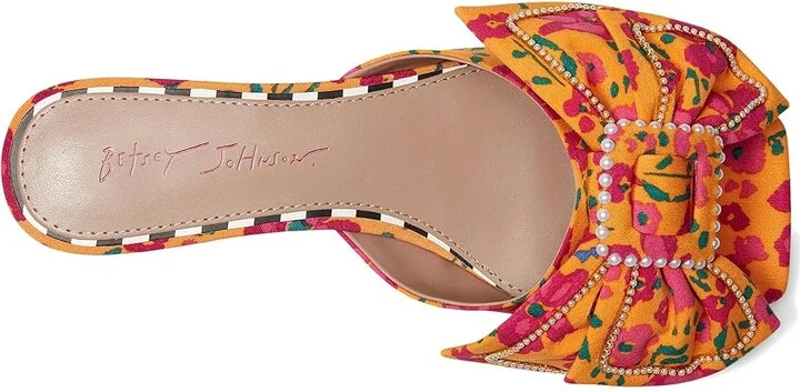 Blue by Betsey Johnson Aylah Women's Sandals Orange Floral : 6 M, Synthetic - Image 2