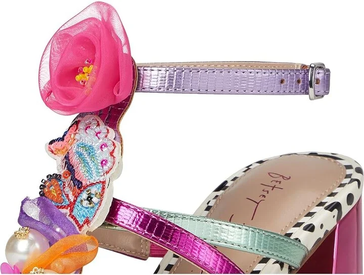 Blue by Betsey Johnson Azallia Women's Wedge Shoes Pink : 6.5 M, Faux Leather - Image 2