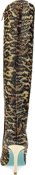 Blue by Betsey Johnson Brea Women's Boots Leopard : 6 M, Rubber/Synthetic - Image 3