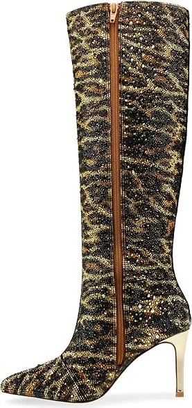 Blue by Betsey Johnson Brea Women's Boots Leopard : 6 M, Rubber/Synthetic - Image 5