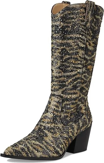 Blue by Betsey Johnson Cash Women's Boots Leopard : 9.5 M, Rubber/Synthetic - Image 5