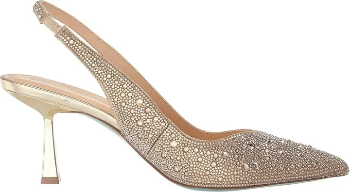 Blue by Betsey Johnson Clark Women's Shoes Light Gold : 5 M, Synthetic - Image 4