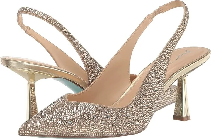 Blue by Betsey Johnson Clark Women's Shoes Light Gold : 5 M, Synthetic