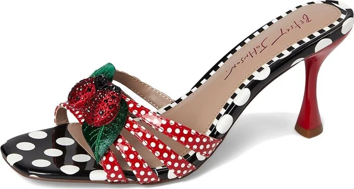 Blue by Betsey Johnson Cloverr Women's Sandals Red/White : 7.5 M, Faux Leather - Image 5