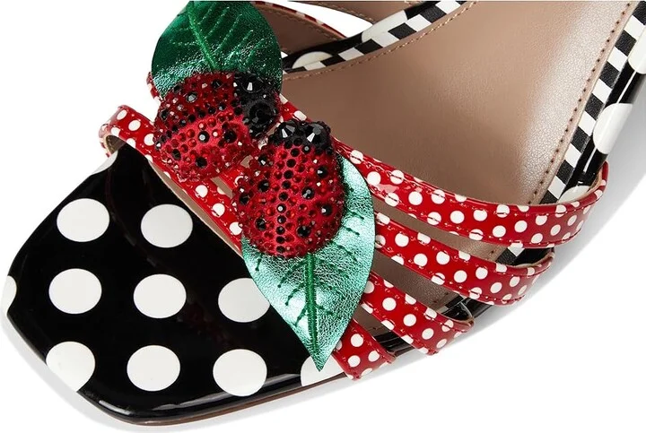 Blue by Betsey Johnson Cloverr Women's Sandals Red/White : 7.5 M, Faux Leather - Image 7