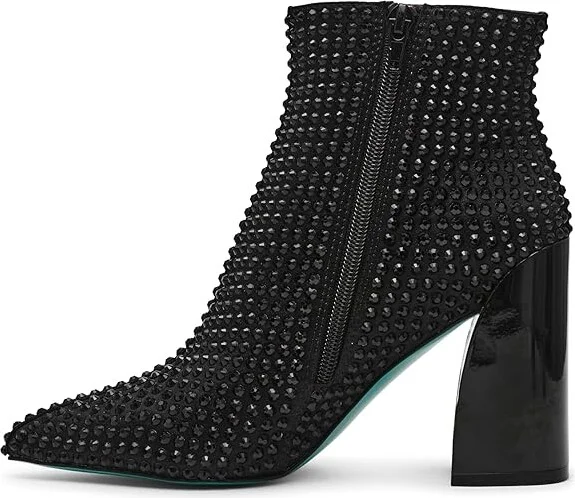 Blue by Betsey Johnson Colby Women's Boots Black/Black : 8 M, Rubber/Synthetic