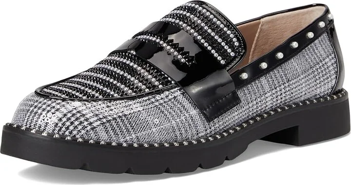 Blue by Betsey Johnson Darian Women's Flat Shoes Black/White Plaid : 8.5 M - Image 5
