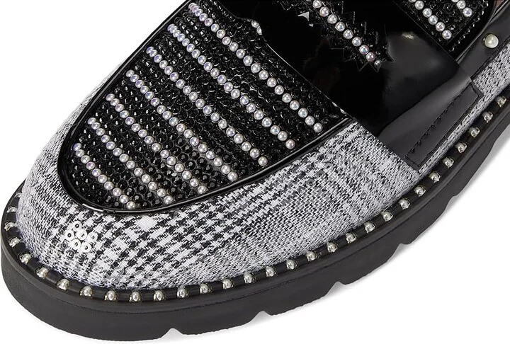 Blue by Betsey Johnson Darian Women's Flat Shoes Black/White Plaid : 8.5 M - Image 7