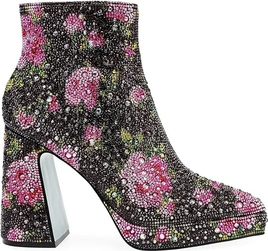 Blue by Betsey Johnson Della Women's Shoes Black/Pink Floral : 6 M, Synthetic - Image 6