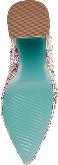 Blue by Betsey Johnson Della Women's Shoes Rhinestone Floral : 6 M, Synthetic - Image 3