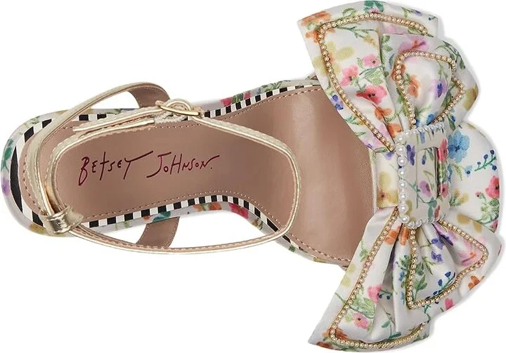 Blue by Betsey Johnson Denly Women's Wedge Shoes Natural Ditsy : 8.5 M, Leather - Image 2