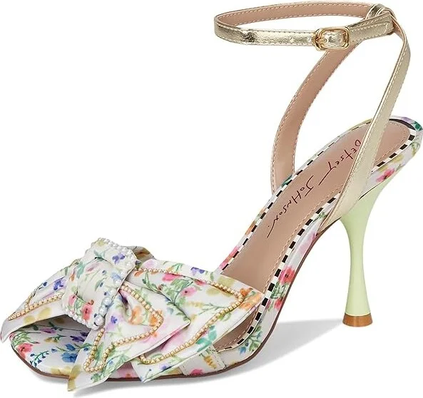 Blue by Betsey Johnson Denly Women's Wedge Shoes Natural Ditsy : 8.5 M, Leather - Image 5