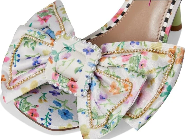 Blue by Betsey Johnson Denly Women's Wedge Shoes Natural Ditsy : 8.5 M, Leather - Image 7