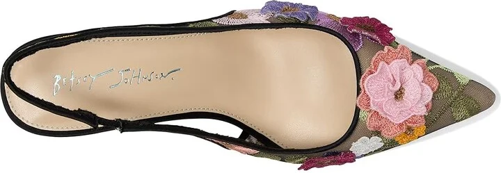Blue by Betsey Johnson Dian High Women's Heels Black Floral : 8 M, Synthetic - Image 2