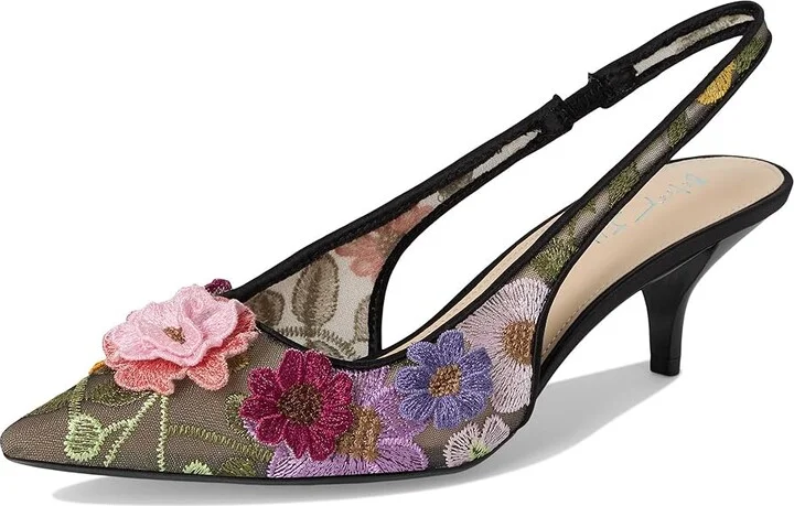 Blue by Betsey Johnson Dian High Women's Heels Black Floral : 8 M, Synthetic - Image 5