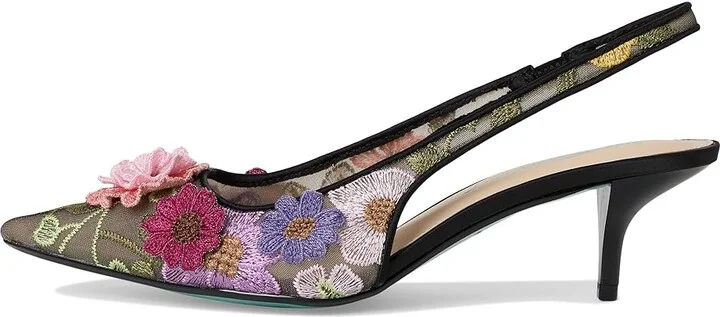 Blue by Betsey Johnson Dian High Women's Heels Black Floral : 8 M, Synthetic - Image 6