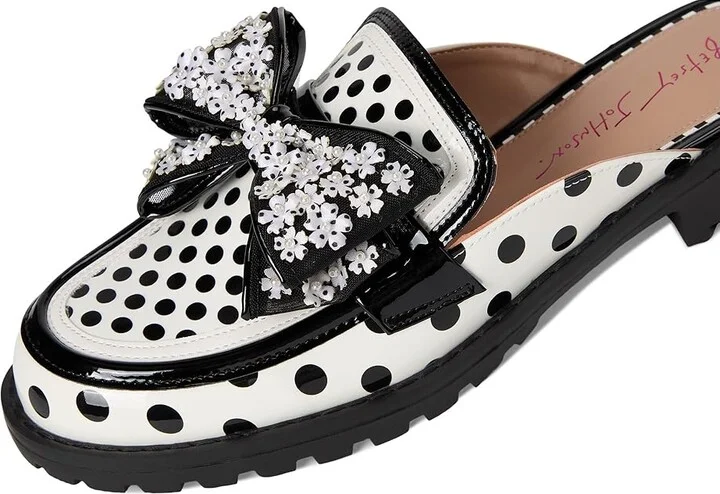 Blue by Betsey Johnson Evaline Women's Dress Flat Shoes Polka Dot : 6.5 M, Polyester - Image 7