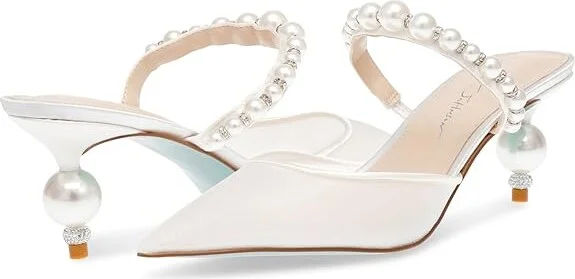 Blue by Betsey Johnson Evey High Women's Heels Ivory : 9.5 M
