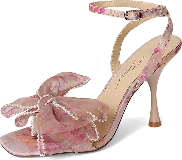 Blue by Betsey Johnson Fawn Women's Wedge Shoes White/Blue Floral : 9.5 M, Leather - Image 11