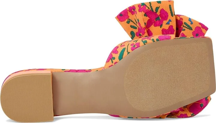 Blue by Betsey Johnson Garnet Women's Wedge Shoes Orange Floral : 8 M, Rubber/Synthetic - Image 3