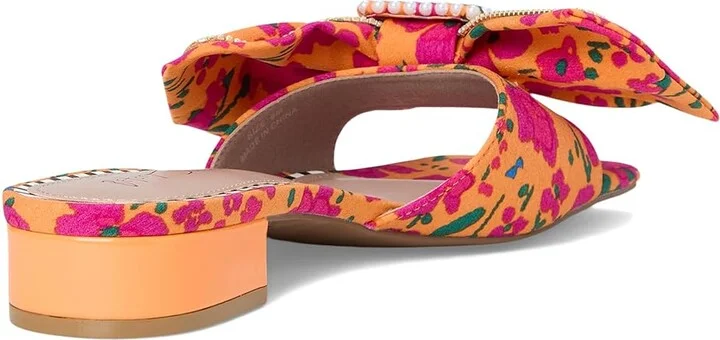 Blue by Betsey Johnson Garnet Women's Wedge Shoes Orange Floral : 8 M, Rubber/Synthetic - Image 4