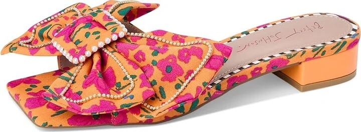 Blue by Betsey Johnson Garnet Women's Wedge Shoes Orange Floral : 8 M, Rubber/Synthetic - Image 5