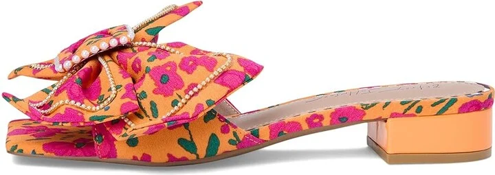 Blue by Betsey Johnson Garnet Women's Wedge Shoes Orange Floral : 8 M, Rubber/Synthetic - Image 6
