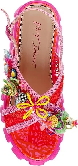 Blue by Betsey Johnson Graysen Women's 1-2 inch heel Shoes Pink : 7.5 M, Synthetic - Image 2