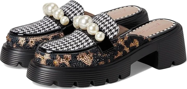 Blue by Betsey Johnson Haizel Women's Slippers Leopard : 6 M, Faux Leather