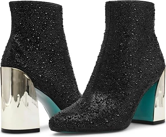 Blue by Betsey Johnson Hugo Women's Boots Black : 8.5 M