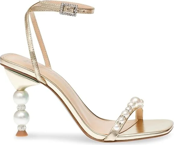 Blue by Betsey Johnson Jacy Heeled Sandals Women's 1-2 inch heel Shoes Gold : 6.5 M, Synthetic - Image 5